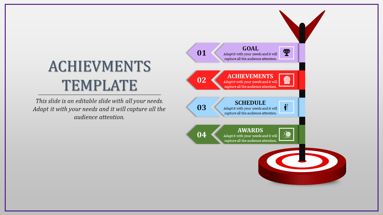 achievement powerpoint presentation-achievement Templates-4-multi color